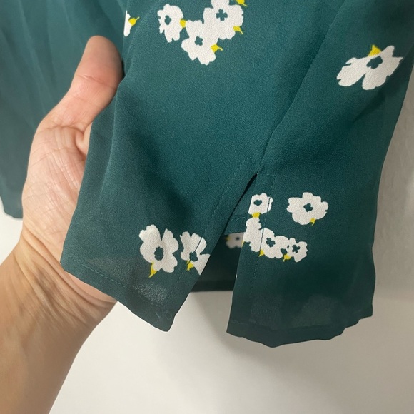 LOFT Green Floral Tank Top - Picture 5 of 5